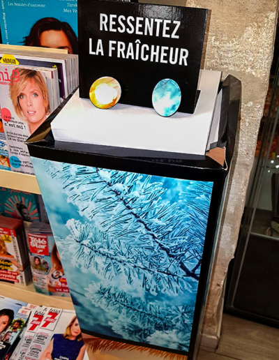 étiquette adhésive 3D en relief doming parfume