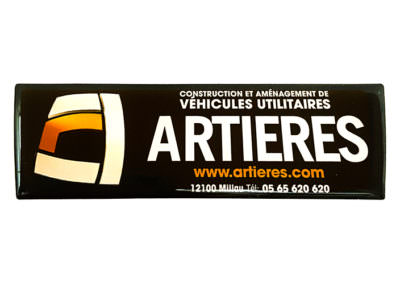 etiquette adhesive 3D doming automobile
