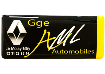 etiquette adhesive 3D doming automobile