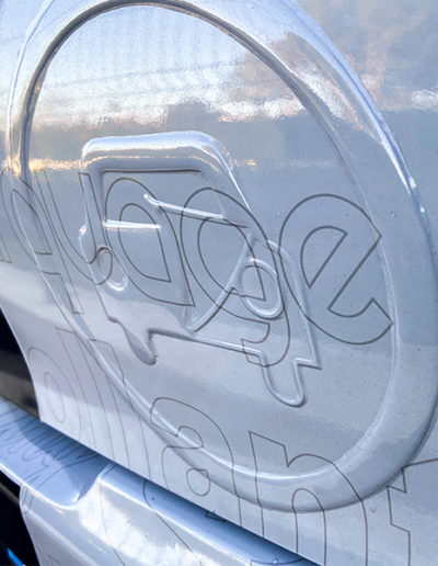 etiquette adhesive 3D doming automobile