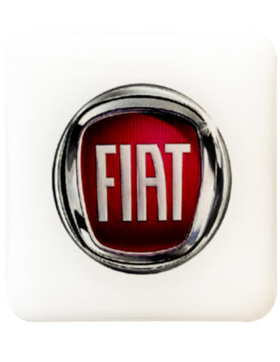 etiquette adhesive 3D doming automobile fiat